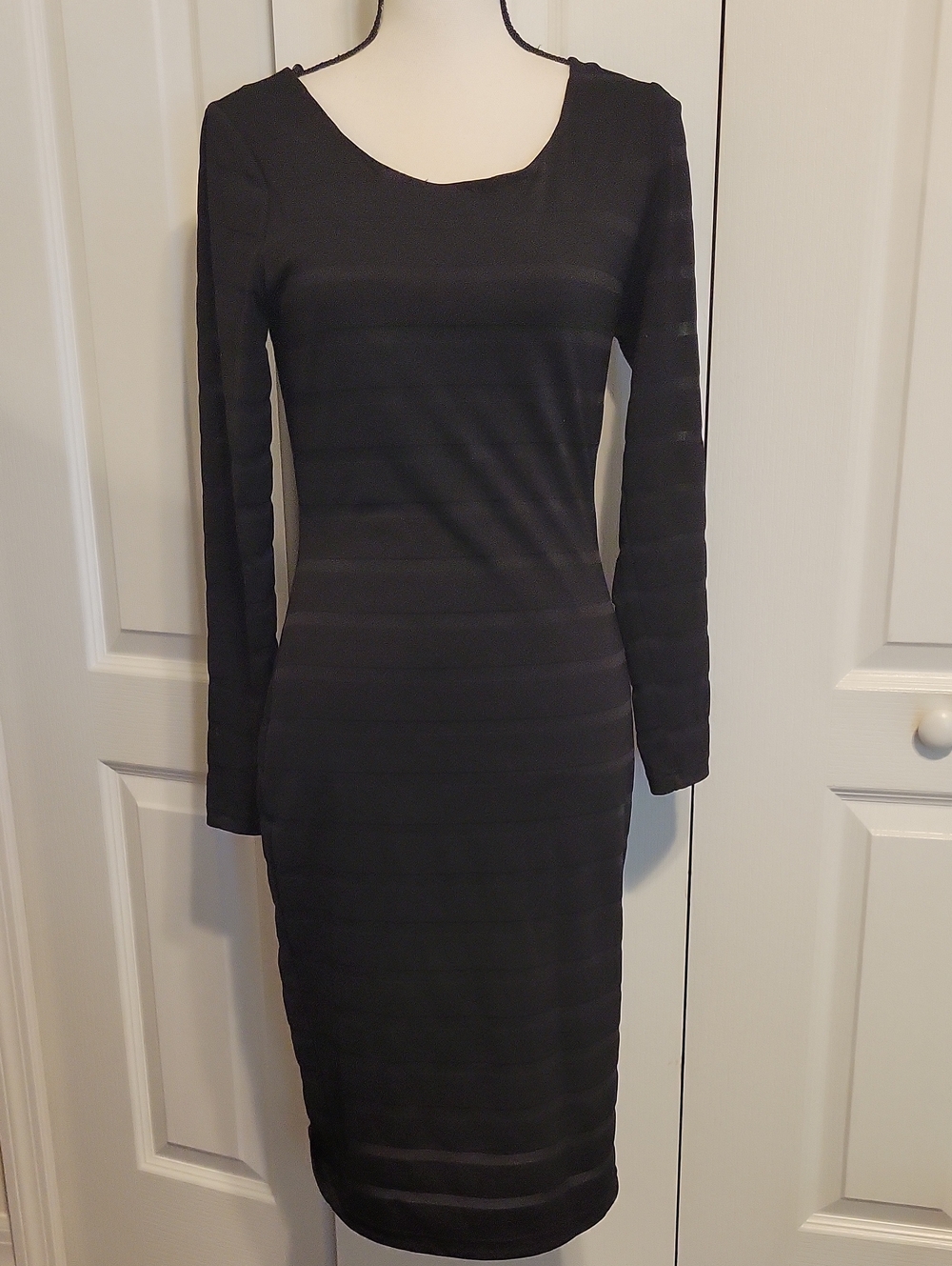 Venus Black Dress Sheer Size Small